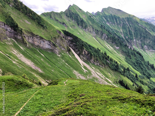 Hiking and walking trails in the Sihltal valley and by the artificial lake Sihlsee, Studen - Canton of Schwyz, Switzerland photo