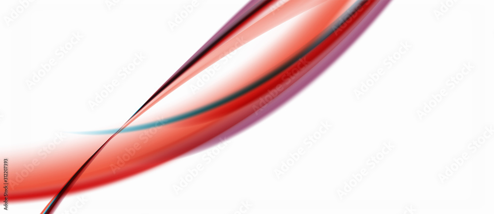 Fototapeta premium Trendy abstract wave blur pattern, multicolored lines on white background for wallpaper design. Colorful background vector. Creative vector element.