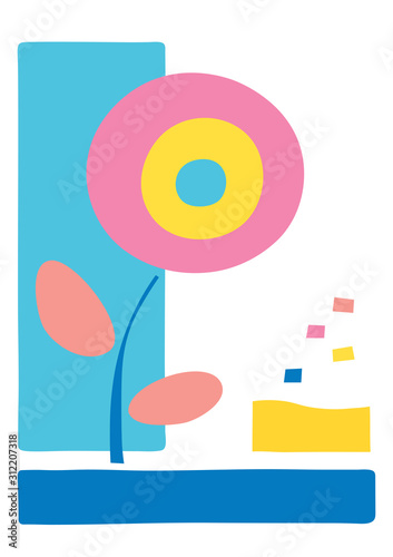 Simple flower greeting card...