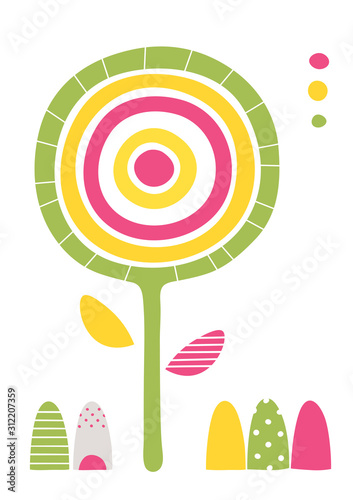 Simple flower greeting card...