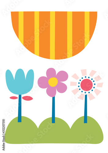 Simple flower greeting card...