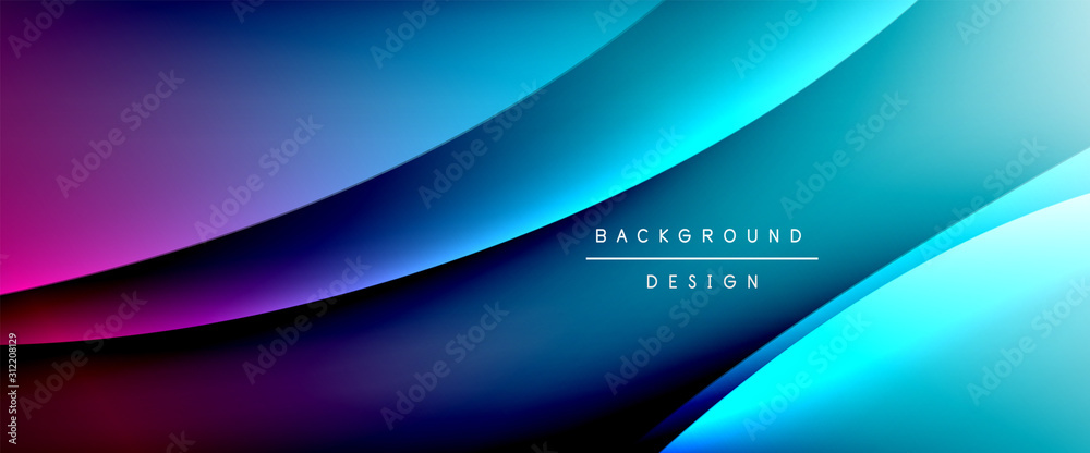 Wave liquid style lines with shadows and light on gradient background. Trendy simple fluid color gradient abstract background with dynamic straight shadow line effect Wave liquid style lines with shadows and light on gradient background. Trendy simple fluid color gradient abstract background with dynamic straight shadow line effect