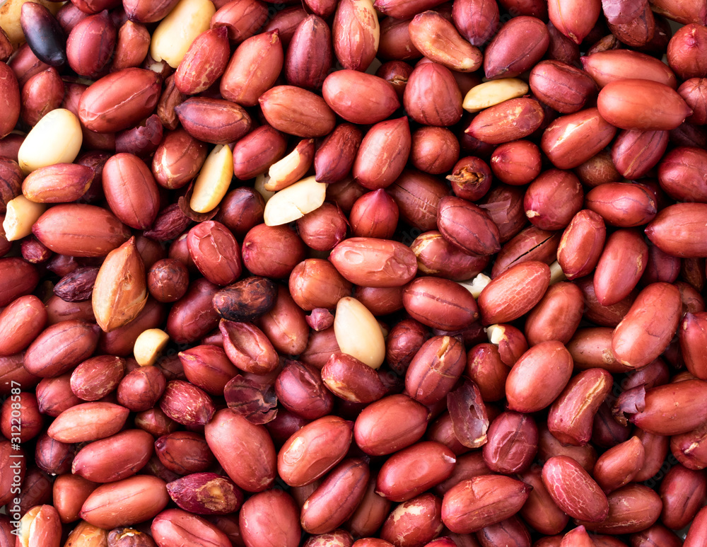 Peanuts without shell background. The view from the top. Peanuts without shell background. The view from the top.