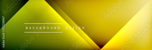 Abstract background - squares and lines composition created with lights and shadows. Technology or business digital template