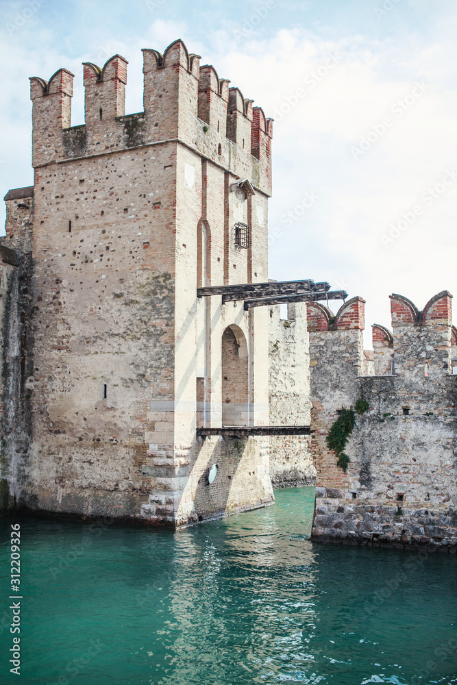 Sirmione Stone Old Castle on the Water