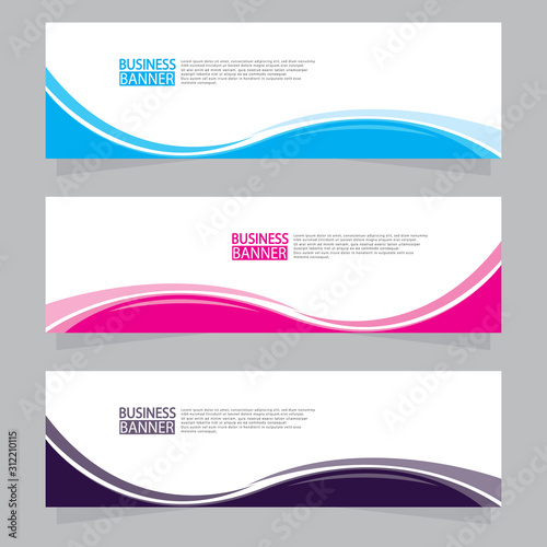 Vector abstract design web banner template. Web Design Elements - Header Design. Abstract geometric web banner template on grey background.Modern banner.