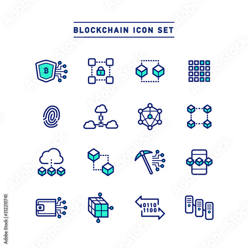 BLOCKCHAIN ICON SET