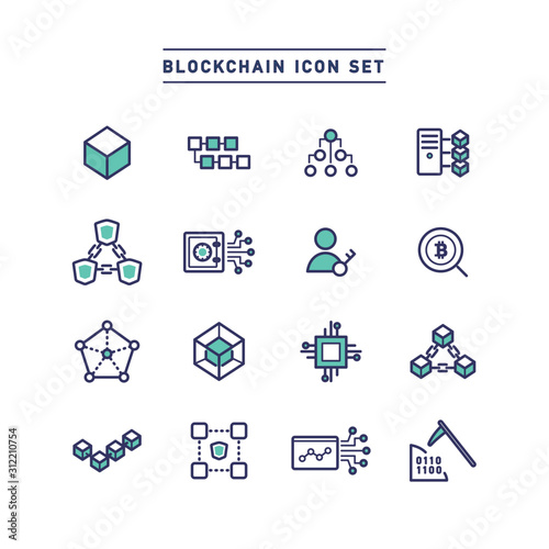 BLOCKCHAIN ICON SET