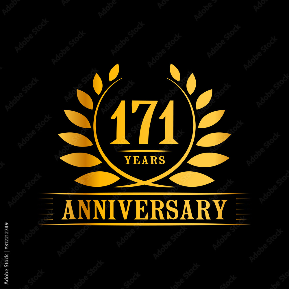171 years logo design template. Anniversary vector and illustration template. 171 years logo design template. Anniversary vector and illustration template.