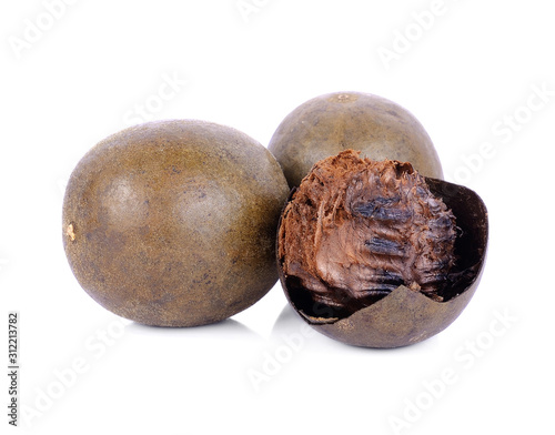 arhat fruit, Buddha fruit, monk fruit or longevity fruit on white photo