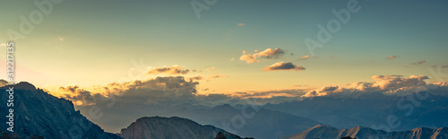 italy alps awesome cloudy sunset view