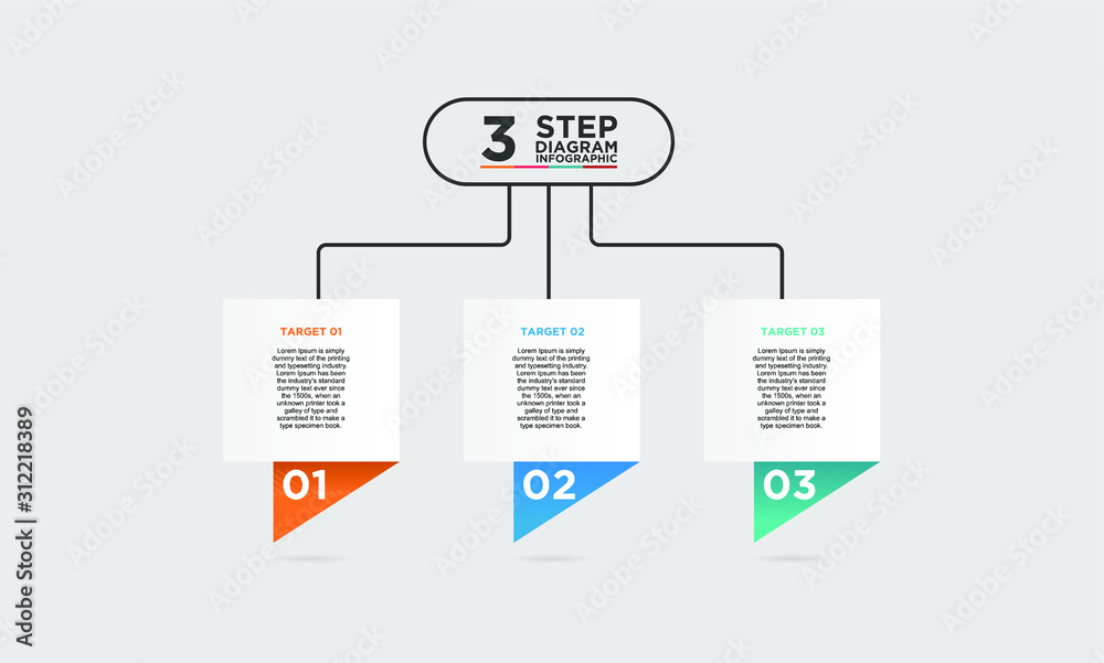 3 step diagram infographic element. Business concept with three options and number, steps or processes. data visualization. Vector illustration. 3 step diagram infographic element. Business concept with three options and number, steps or processes. data visualization. Vector illustration.