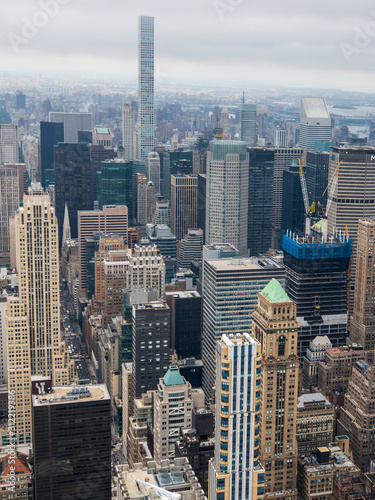 Aerial view of Manhattan skyscrapers