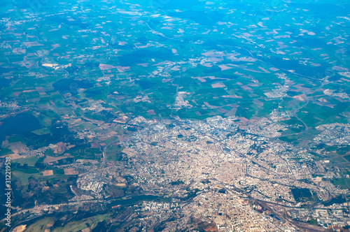 Aerial view of Dijon, France photo