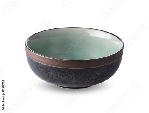 Empty japanese bowl on white