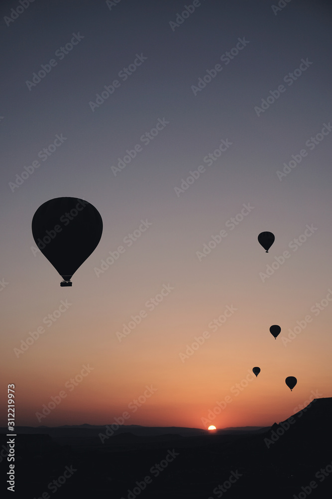 Naklejka premium Balony na ogrzane powietrze Kapadocja Turcja