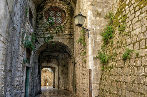 Entrance into the old town Kotor in Montenegro.