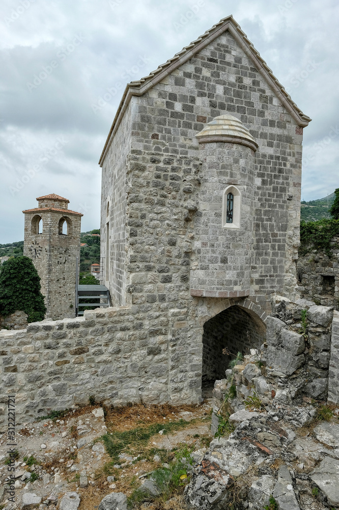 Ruins of Stari Bar ancient fortress in Montenegro.