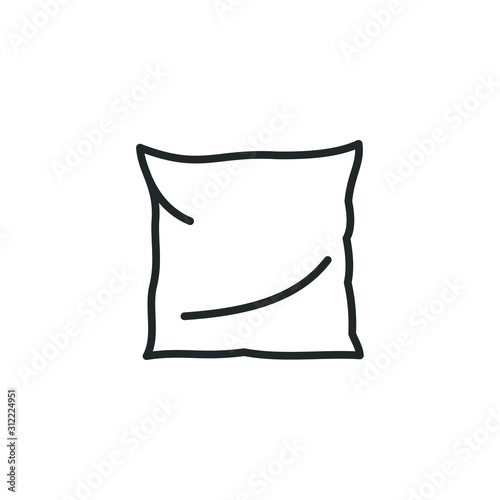 Pillow icon template color editable. Pillow symbol vector sign isolated on white background illustration for graphic and web design.