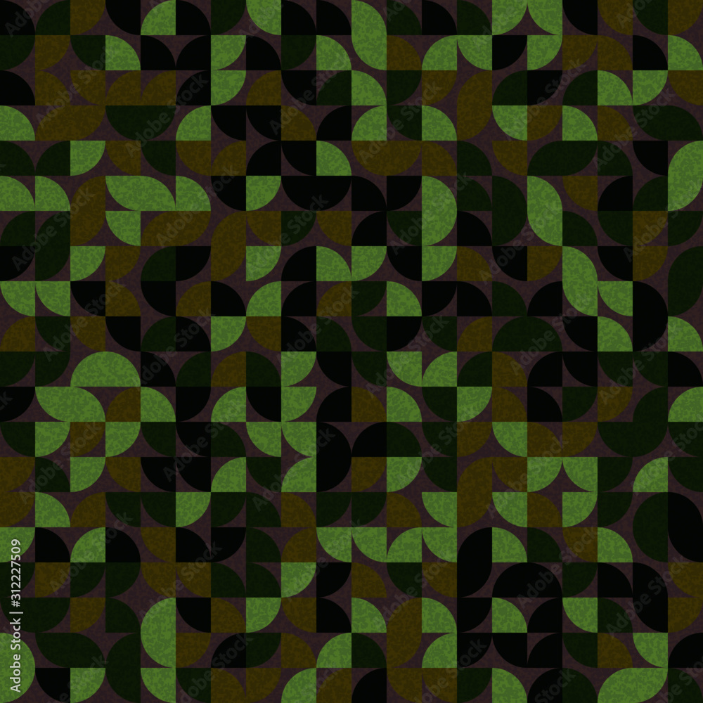 Pattern with random colored quarter circles Generative Art background illustration Pattern with random colored quarter circles Generative Art background illustration
