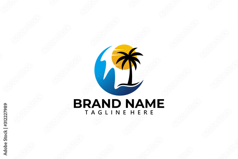 beach logo icon vector isolated beach logo icon vector isolated