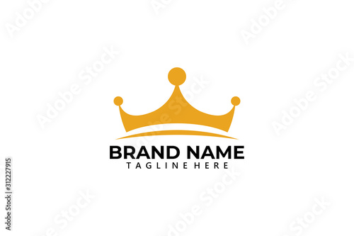 crown logo icon vector isolated