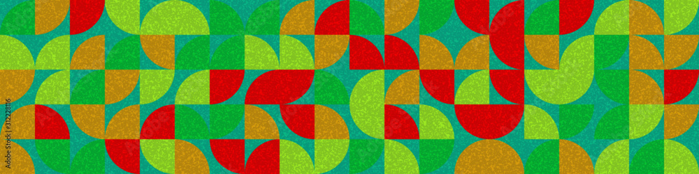Pattern with random colored quarter circles Generative Art background illustration Pattern with random colored quarter circles Generative Art background illustration
