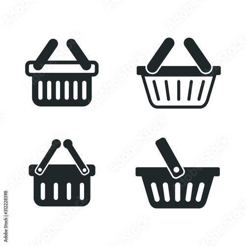 Shopping basket icon template color editable. Shopping basket symbol vector sign isolated on white background illustration for graphic and web design.