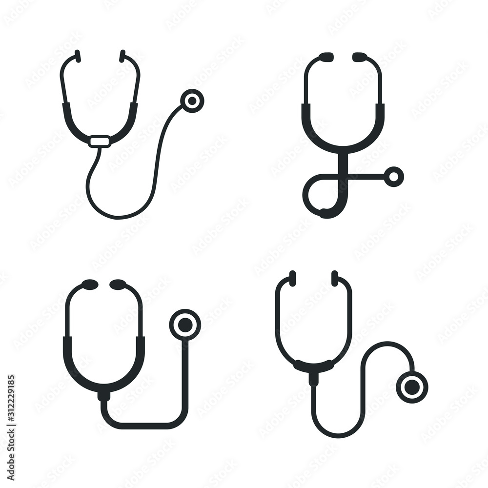 Stethoscope icon template color editable. Stethoscope symbol vector