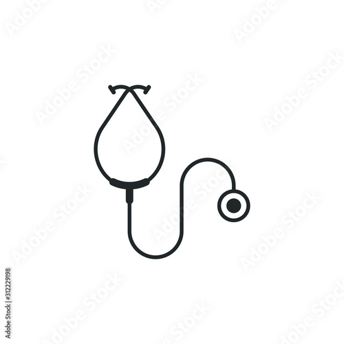 Stethoscope icon template color editable. Stethoscope symbol vector sign isolated on white background illustration for graphic and web design.