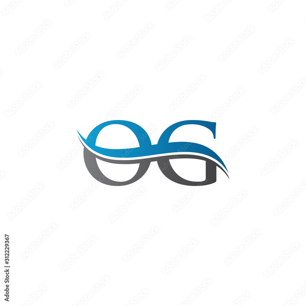 Swoosh Letter OG Logo Design Vector Template. Water Wave OG Logo Vector. Swoosh Letter OG Logo Design Vector Template. Water Wave OG Logo Vector.