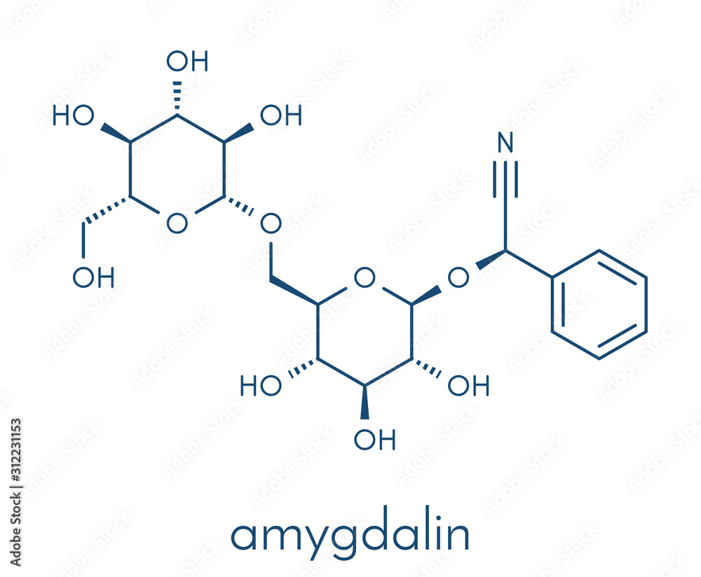 Amygdalin Skeletal formula.