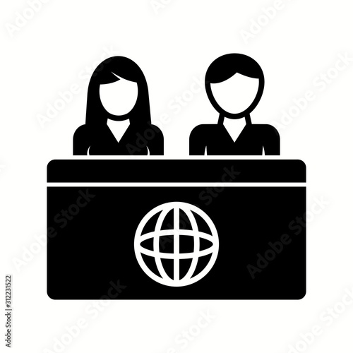 Unique Anchors On News Desk Vector Glyph Icon