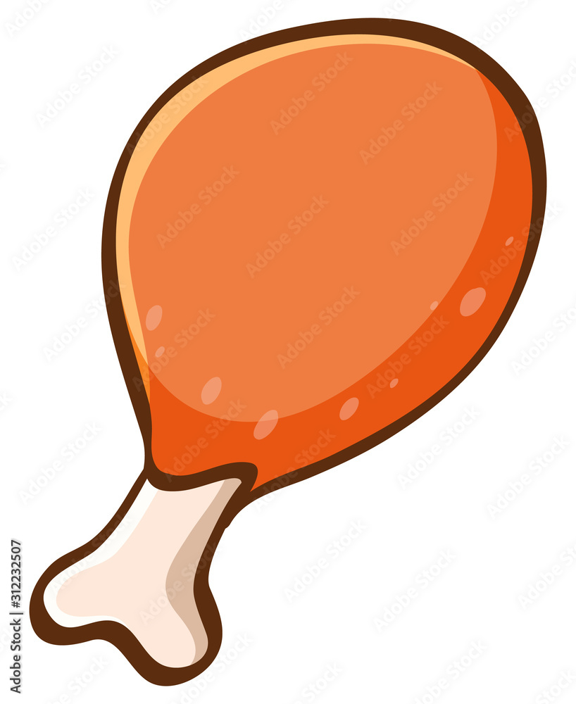 Fried chicken on white background Fried chicken on white background