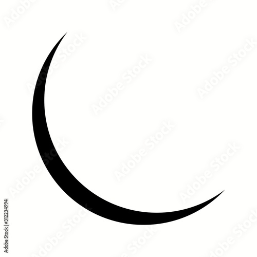 Unique New Moon Vector Glyph Icon