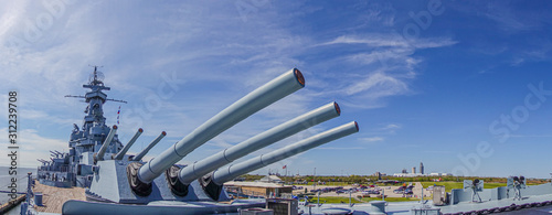 Фотография Close up pictures of old WW2 battleship during daytime
