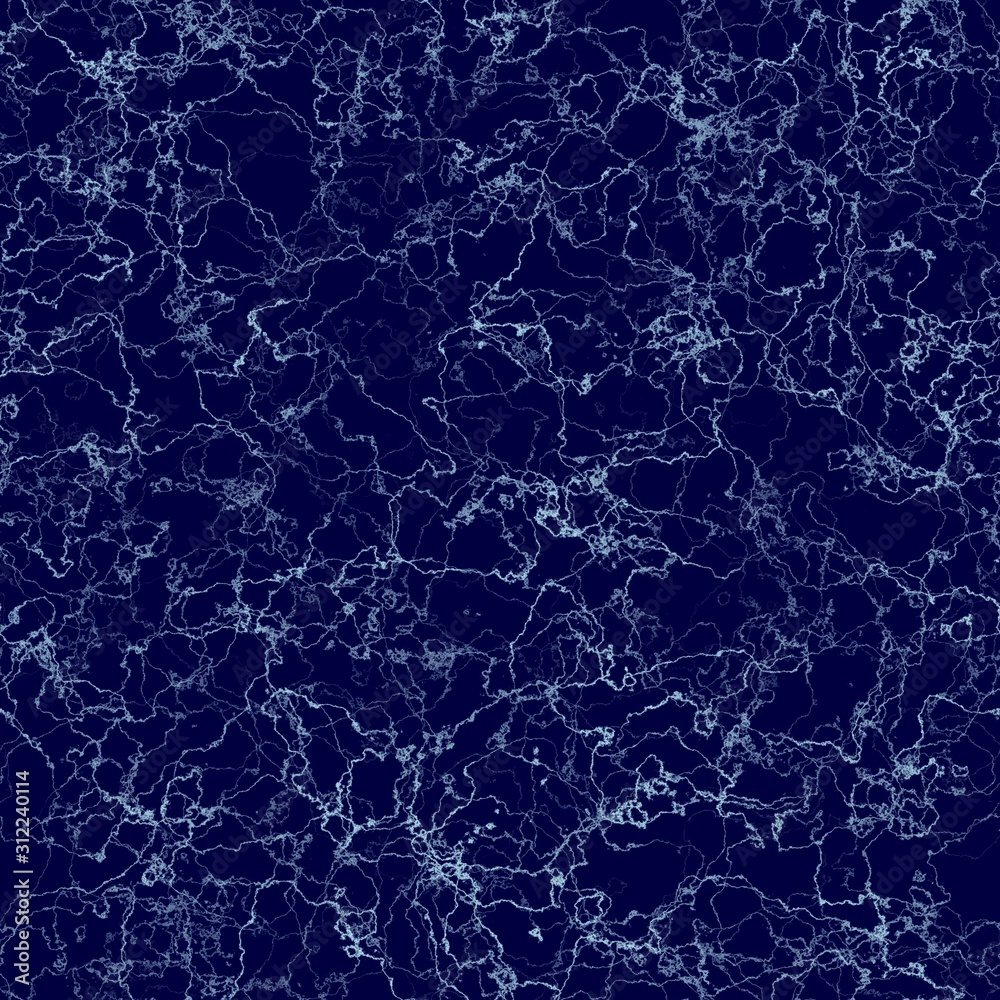 Marble blue and white cracky layered stone seamless pattern texture