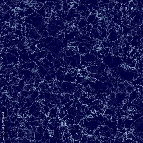 Marble blue and white cracky layered stone seamless pattern texture