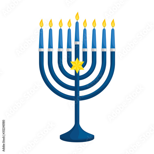 chandelier with candles decoration isolated icon vector illustration design