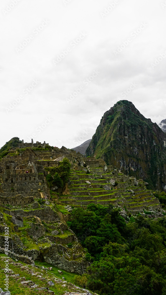 Classic panoramic of Machu Picchu, Cusco Peru