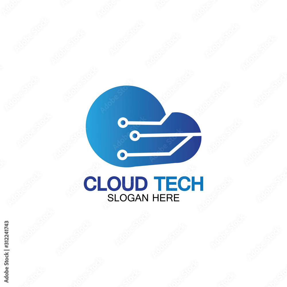 Cloud technology logo icon template.Cloud symbol with circuit pattern. IT and computers, internet and connectivity vector illustration. Cloud technology logo icon template.Cloud symbol with circuit pattern. IT and computers, internet and connectivity vector illustration.
