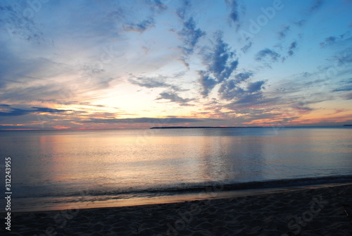sunset over Lake Michigan