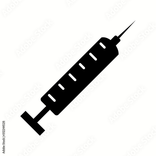 Unique Injection Vector Glyph Icon