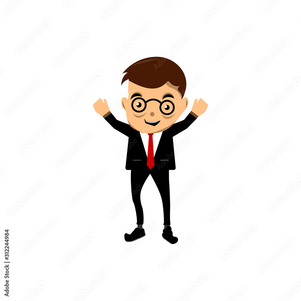 Businessman character  cartoon vector illustration