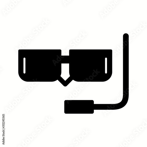 Unique Snorkel Vector Glyph Icon