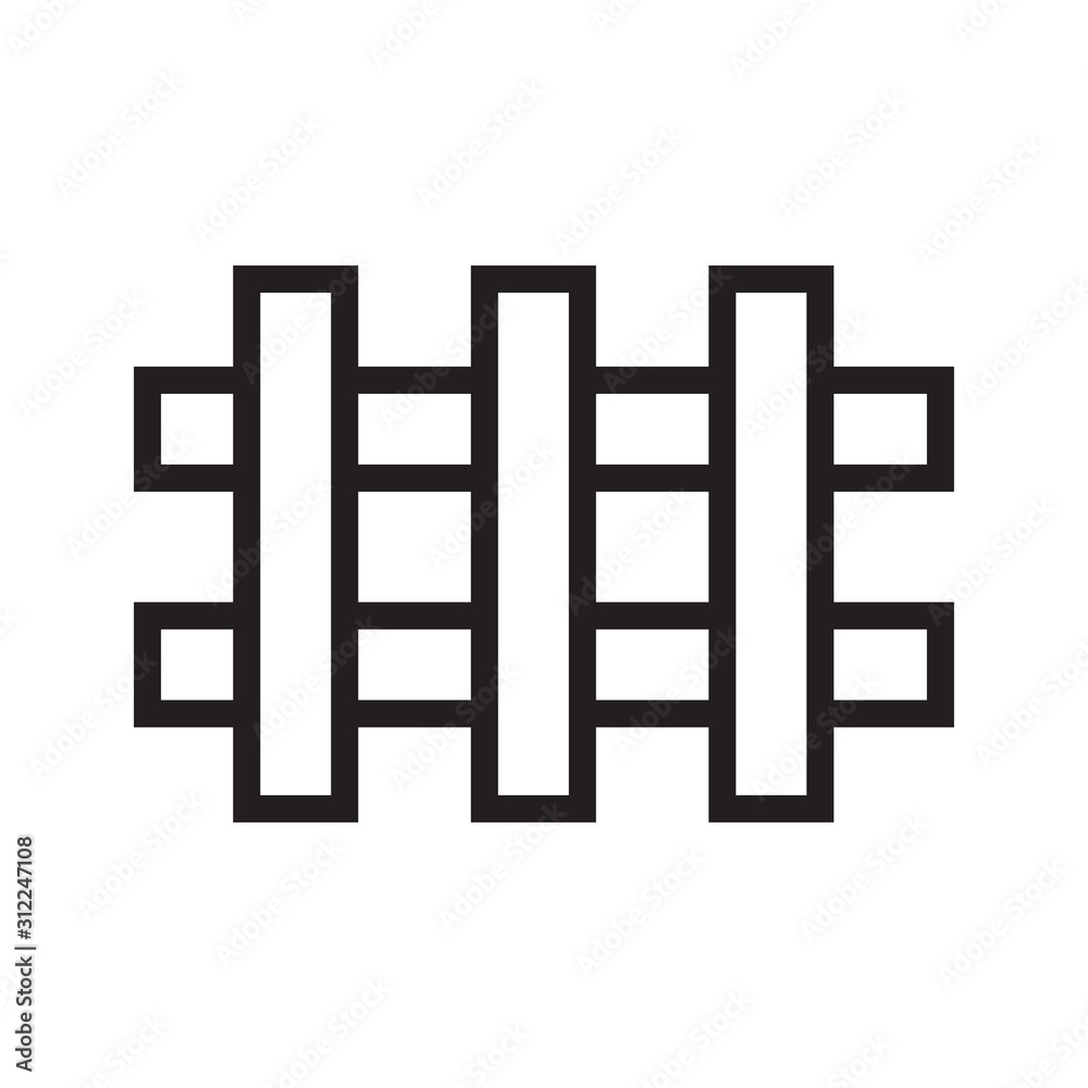 Fence icon vector