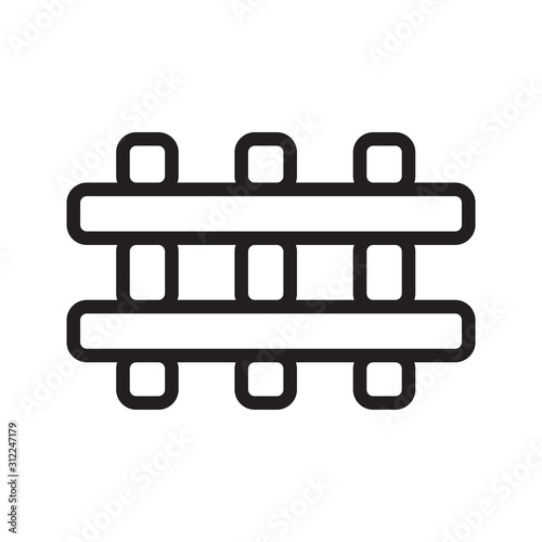 Fence icon vector in flat design template