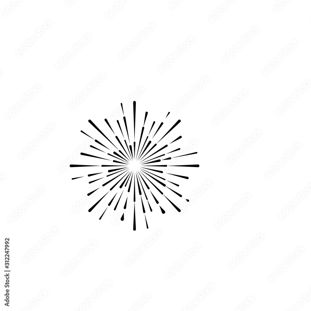 Obraz premium Fireworks Logo Template vector symbol