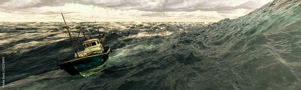 fishing boat in the sea