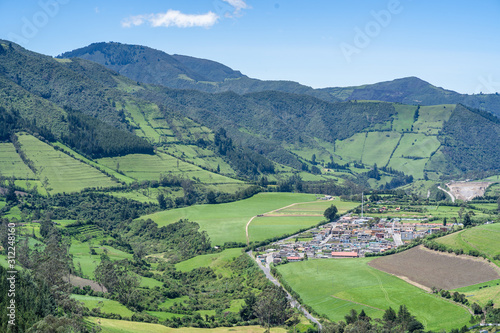 A VALLEY VIEW CALLED "LLOA", AT THE FOOT OF VOLCÁN GUAGUA PICHINCHA, NEAR QUITO IN LOS ANDES, SOUTH AMERICA.